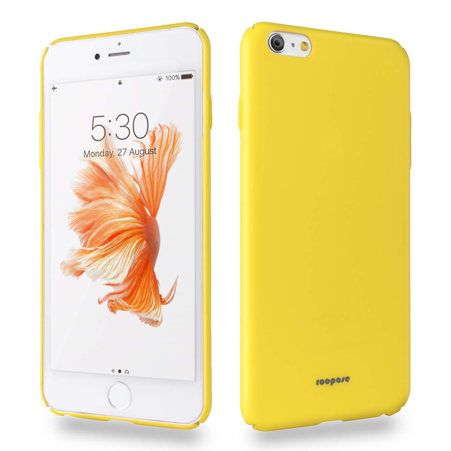for iPhone 6 Plus,iPhone 6s Plus (5.5inch) Case Roopose Anti-Scratch Shockproof Slim Fit Shell Matte Hard PC Plastic Full Protective Back Case Cover for iPhone 6 Plus/6s Plus (Yellow)