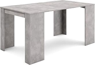 Skraut Home | Extendable Console Table | Folding Dining Table | 160 | For 8 diners | Folding table | Modern Style | Concrete