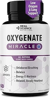 Offers Oxygenate Miracle - Formulated for Lung Support, Helps Relieve Symptoms of Low Oxygen Such as Shortness of Breath, Rapid Heart Rate, Snoring, Wheezing, and Others