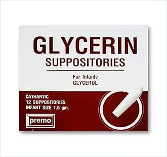 Glycerin Suppositories in Foils New Look by Premo (Infant Size 1.5 Gm. X 12 Suppositories) Convenient for Infant Occasional Laxative Apply in a Newborn, Firm Stools Less Than Once a Day