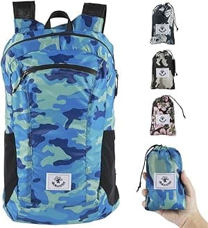 - 4Monster Hiking Daypack,Water Resistant Lightweight Packable Backpack for Travel Camping Outdoor