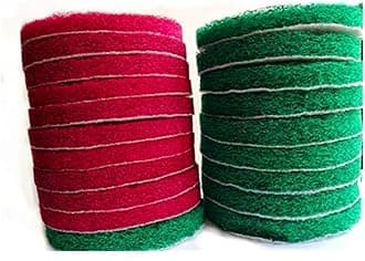 20 Pieces Scrub Pads Drill Power Brush Tile Scrubber Scouring Pads Cleaning Kit Including 2 Kinds of Abrasive Buffing Pads Replacement for Home Kitchen House Indoor Outdoor Cleaning (5 Inch)