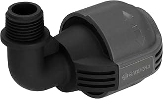 Gardena L-Piece Connector, 25 mm x 1/2" Male Thread, Sprinkler System Fitting for Pop-Up and Turbo Sprinklers