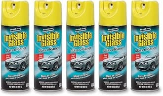 Invisible Glass 91163-5PK Premium Aerosol Glass Cleaner Spray for Car Windshields and Windows, Automotive and Home Window Cleaner, Streak-Free, Ammonia-Free, Tint-Safe – 15 oz (Pack of 5)