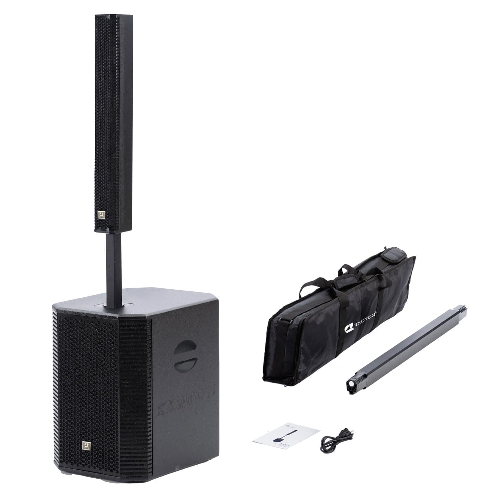 (Expected Launch: Mid-May) EXOTON S-1503 Line Array Column DJ System with 15" Powered Subwoofer - 2000W, 125dB SPL (Upgraded Version:Silver Logo + Non-Slip Machine Foot Pads)