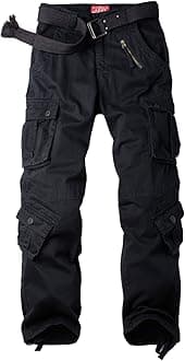RaroaufWomen's Cotton Casual Military Army Cargo Combat Work Pants with 8 Pocket