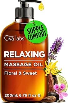 Gya Labs Relaxing Massage Oil - 6.76 Fl Oz - Massage Oil For Deep Relaxation And Daily Wellness - Fast-Absorbing And Non-Greasy Formula, Non-Gmo And Cruelty-Free