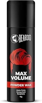 Beardo Max Volume Powder Wax 10 gm | Matte Finish | Strong Hold | Restylable | Hair Styling Wax | Hair Wax Powder For Men