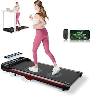 GTPLAYERWalking Pad, Treadmills with Incline for Home Office, 2.5HP Portable Under Desk Treadmill with APP Remote Control, LED Display, 300 Lbs Capacity