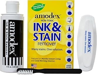 Ink & Stain Remover Kit, Spot Remover For Clothing, Brush for Ink & Stain Remover, Permanent Marker Remover, Ink Remover For Clothing, Stain Remover Kit Includes: 1 Bottle, 2