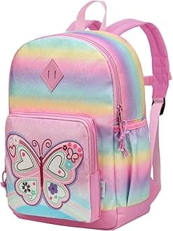 Girls' Backpack, Children's Backpack, Kindergarten Backpack, Elementary School Backpack with Chest Strap, Lightweight Girl Gift 2-8 Years Travel/Camping Backpack
