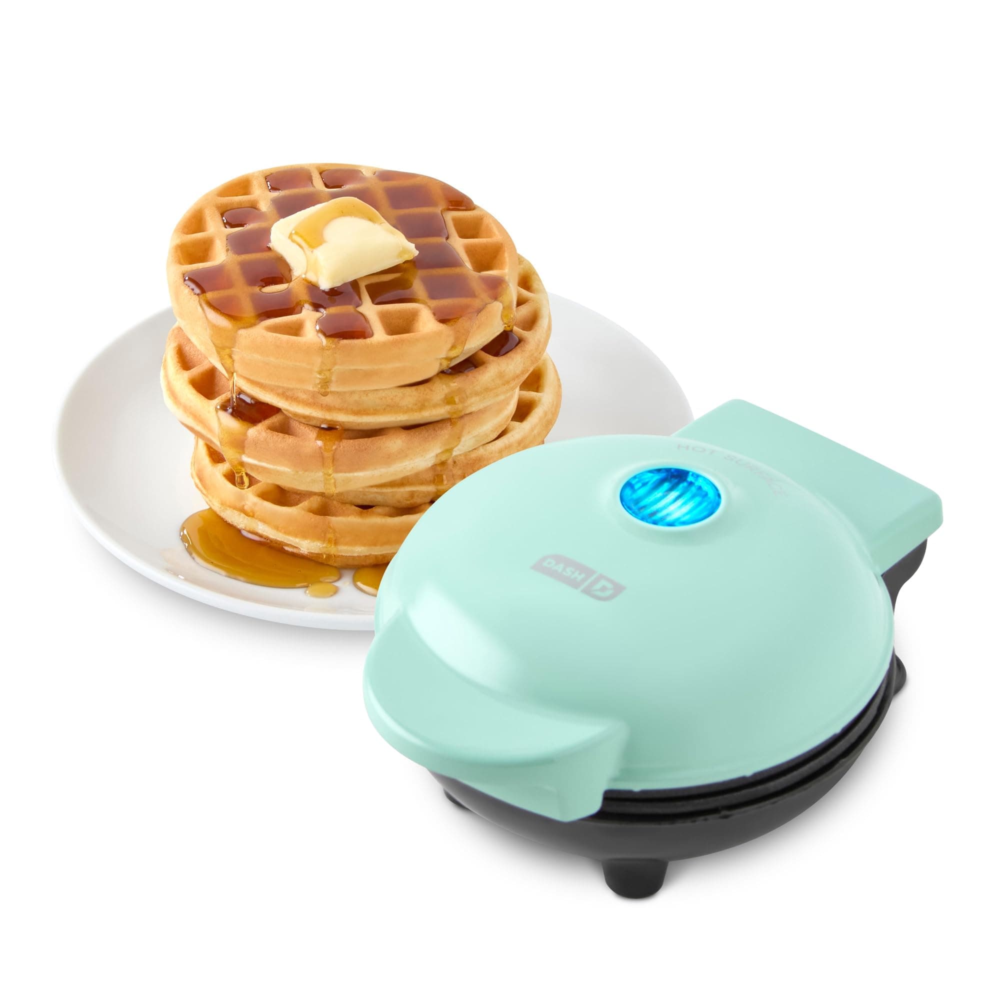 Dash Mini Waffle Maker, Aqua