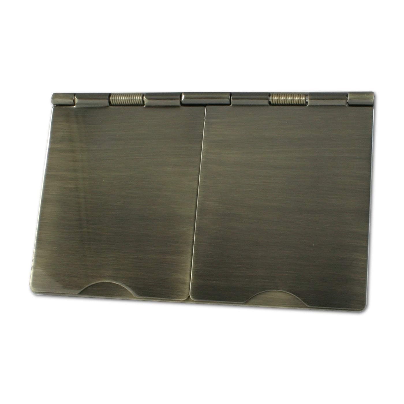 Antique Brass 13a Double Floor Socket FL07AN