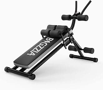 Ab Machine, 5-in-1 Adjustable Ab Workout Bench Core Abdomen Trainer for Stomach Workout, Crunch Machine Exercise Equipment for Home Gym - Sit UP, Push UP, Leg Press, Glider, Roman Chair, 330lbs Capacity