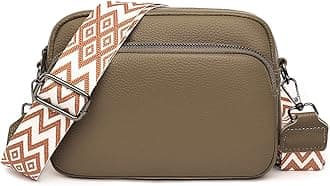 Crossbody Bags for Women, Genuine Leather Cross Body Bag Women with Adjustable Wide Strap Multiple Pockets Handbags & Shoulder Bags