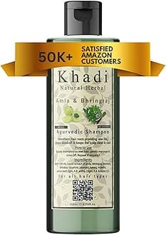 Khadi Natural Herbal Amla Bhringraj Shampoo For Men And Women 200ml (Pack Of 1)
