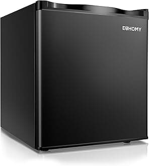 1.1 Cubic Feet Mini Freezer, Countertop, Single Door Compact Upright Freezer with Reversible Door, Removable Shelves, Small freezer for Home/Dorms/Apartment/Office, New Black