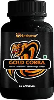 - Gold Cobra Capsules Ayurvedic Supplement | With Shilajit, Ashwagandha & Safed Musli | Energy, Stamina & Wellness Booster 60 Capsule