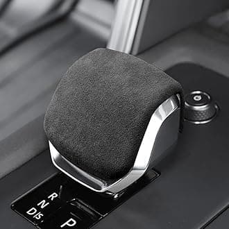 ZiWen New Interior Trim Center Gear Shift Knob Cover Accessories for Land Rover Discovery Range Rover Sport Velar 2022 2023 2024 2025 2026 (Suede Black)