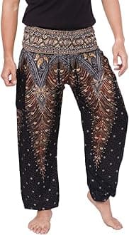 Banjamath Mens Yoga Harem Lounge Boho Parachute Loose Baggy Pants