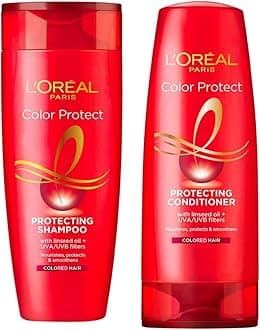 L'Oreal Paris Color Protect Conditioner, 192.5ml (175ml+17.5ml) And L'Oreal Paris Color Protect Shampoo, 175ml (With 10% Extra)