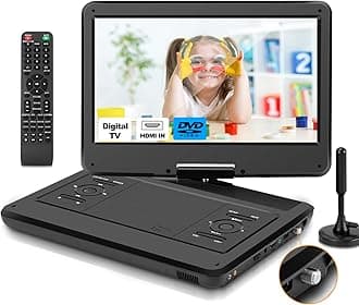 Feihe 16.5" Portable TV/DVD Player Combo with 14.0" Large HD Swivel Screen and Digital TV ATSC Tuner/HDMI/USB/AV/Audio, Built-in Battery, Dual High Volume Stereo Speakers