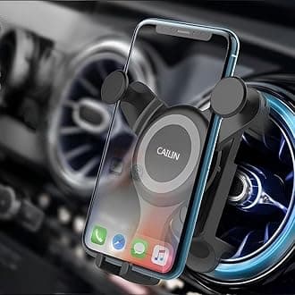 ICAILIN Car Phone Holder Mount for Round Air Vent, Universal Circular Vent Cell Phone Mount Compatible with Mercedes Benz A/B/C/E/S/GLC Class, Jeep Wrangler, Mini Cooper, Fits iPhone & Samsung