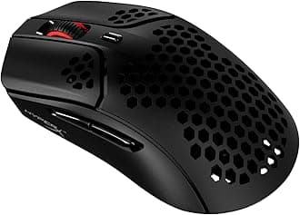 HyperX Pulsefire Haste – Wireless Gaming Mouse – Ultra Lightweight, 61g, 100 Hour Battery Life, 2.4Ghz Wireless, Honeycomb Shell, Hex Design, Up to 16000 DPI, 6 Programmable Buttons – Black, 4P5D7AA