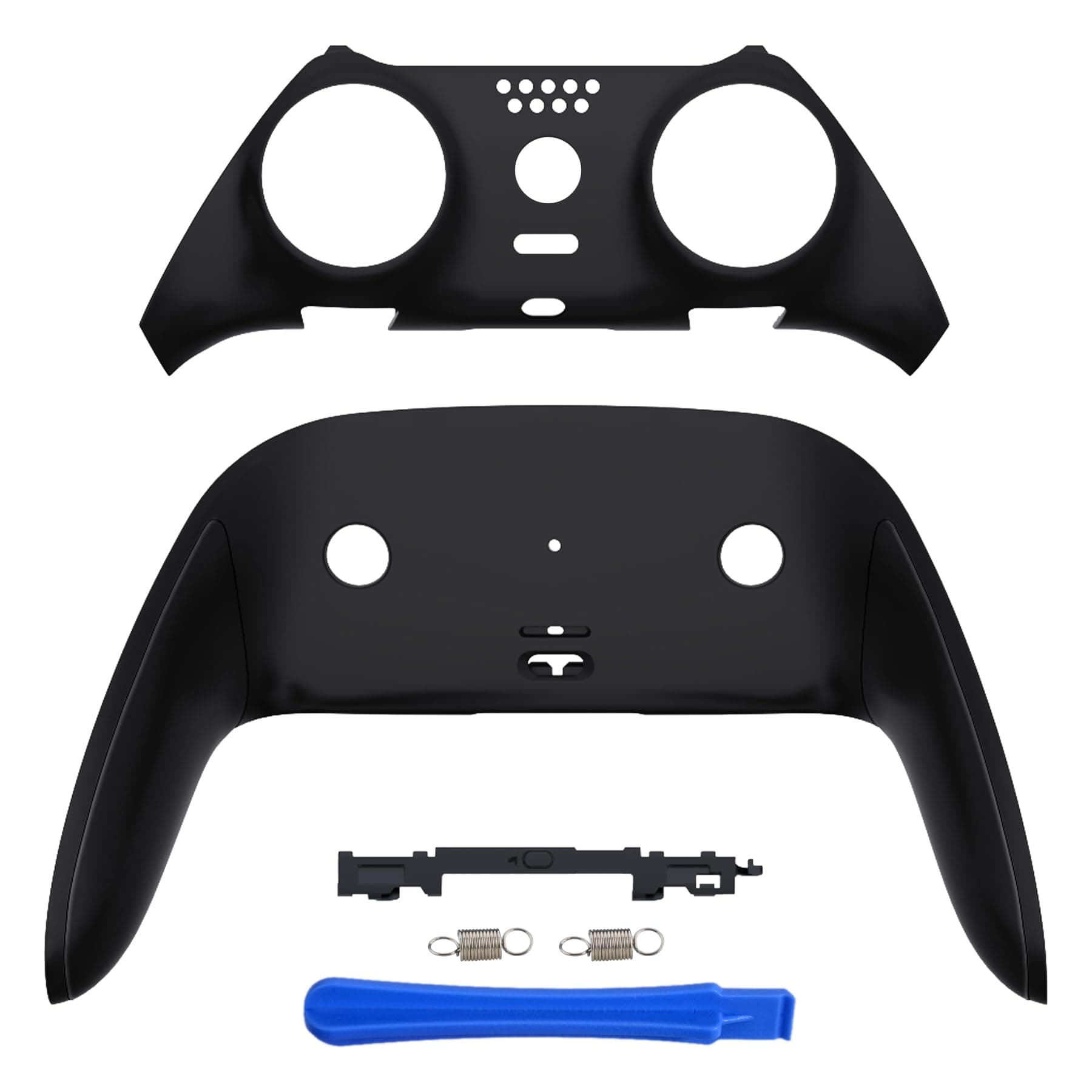 Top Bottom Decorative Trim Shell Compatible with ps5 Edge Controller DIY Replacement Front Back Clip Shell, Custom Black Plates Cover Compatible with ps5 Edge Controller
