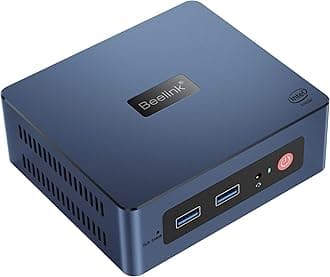 Beelink4 Cores 11th Gen Intel N5095 Mini-S Mini PC, 8GB RAM 128GB SSD Gigabit Ethernet, 2.4G/ 5.0G WiFi, BT4.0, Dual HDMI Business Mini Desktop Computer, HTPC