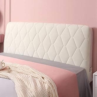 Headboard Slipcover for Twin, Queen, Full, California King Size Beds - Padded Velvet Dustproof Stretch Solid Color Quilted Bed Head Covers