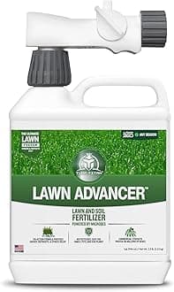 Turf Titan Lawn Advancer , Liquid Grass Fertilizer That Builds, Protects & Greens, Kid and Pet Safe, Made in The USA, with Easy to Use Hose End Sprayer - Covers 8000 sqft