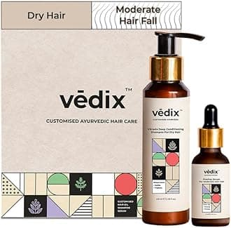 Vedix Ayurvedic Hair Care Combo, Customized Dry Shampoo and Hair Growth Serum For Dry Hair - 150 ml