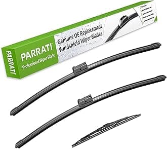 PARRATI® Windshield Wipers for Chevrolet Chevy Equinox 2010-2017,24"+17" Front and 13" Rear,OEM Replacement Wiper Blades,Quiet & Streak-Free(Set of 3)