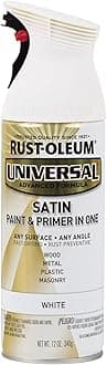 Rust-Oleum 245210 Universal All Surface Spray Paint, 12 oz, Satin White