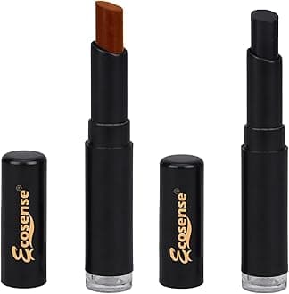Ecosense Combo – Beard & Moustache Touch-Up Stick 3g + Hair Root Touch-Up Stick 4g | Black Temporary Hair Colour for Men | Quick Grey Coverage | Easy to Use | Natural Ingredients