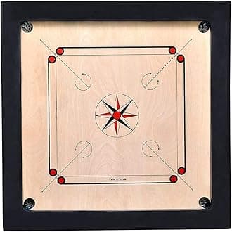 Wooden Carrom Board with Free Coins and Striker (Full Size in 3 Inch Frame 6 mm Ply)