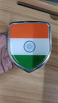 S2S 3D India Flag Cars Aluminum & Epoxy Emblem Badge
