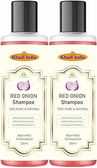 Khadi Natural Onion Black Seed Herbal Shampoo Pack Of 2 For men & women 400ml