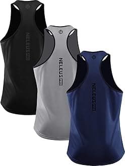 Men's 3 Pack Dry Fit Y-Back Muscle Tank Workout Gym Shirt
