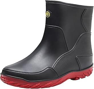 Unisex Rubber Waterproof Rain Boots Men's Drawstring Elastic Mouth Rain Shoes Shoes Rubber Shoes Mid Calf Bottom Slip Oil Chef Shoes Fishing and Deck Boots