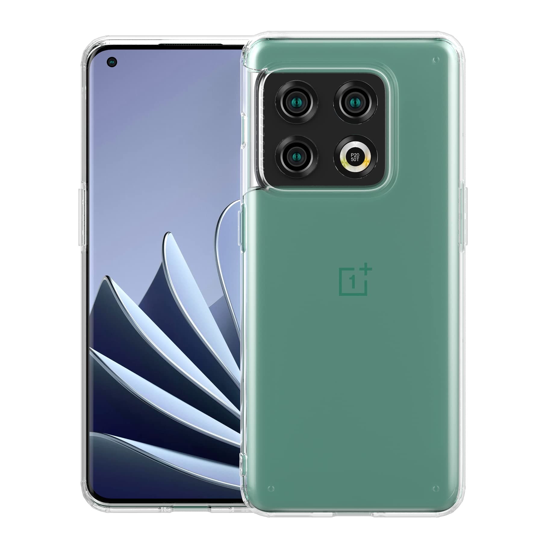 Clear Case for Oneplus 10 Pro Case Shockproof [Hard PC Back+Soft TPU Bumper] [Reinforced Corner] [Anti-Yellowing] Support Wireless Charging Protective Phone Case Cover for OnePlus 10 Pro, 2022