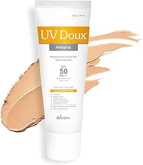 UV Doux Tinted Mineral Reef Safe Sunscreen Gel with SPF 50 | 100% Physical Mineral Sunscreen with Zinc Oxide & Titanium Dioxide | No White Cast | Matte Finish | Suitable for Kids | For All Skin Types
