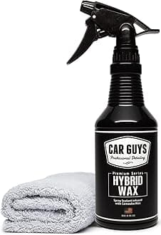 CAR GUYS Hybrid Spray Wax | Advanced Car Wax | Long Lasting and Easy To Use | Safe on All Surfaces | 18 Oz Kit with Towel
