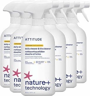 Attitude Daily Shower & Tile Cleaner, Citrus Zest, Plant Based, Cruelty Free, 27 Fluid Ounces (Pack of 1)