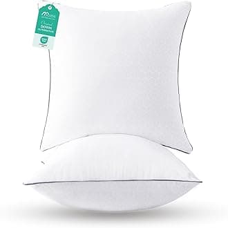 Euro Pillow Insert 26x26, European Pillows Set of 2 for Bed, Couch, and Sofa - Oeko-Tex Certified Down Alternative Filling, 2 Pack, 26x26 Inches
