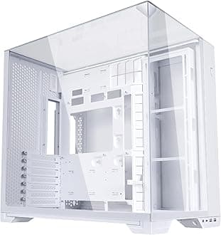Lian Li O11Vision Compact White Steel Tempered Glass ATX Mid Tower Computer Case Back Connection Support - O11VPW