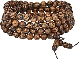 Mala Beads Bracelet 108 8mm Prayer Meditation Sandalwood Elastic