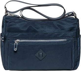 KAUKKO Women Crossbody Bag Handbag Lightweight Shoulder Purse Nylon Multi Pocket Crossbody Bag Ladies Travel Handbag