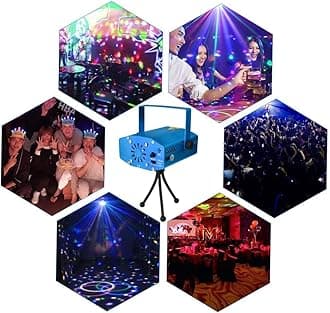 Zilloquil Mini LED Disco Laser Light Projector Stage Lighting Sound DJ Voice ...